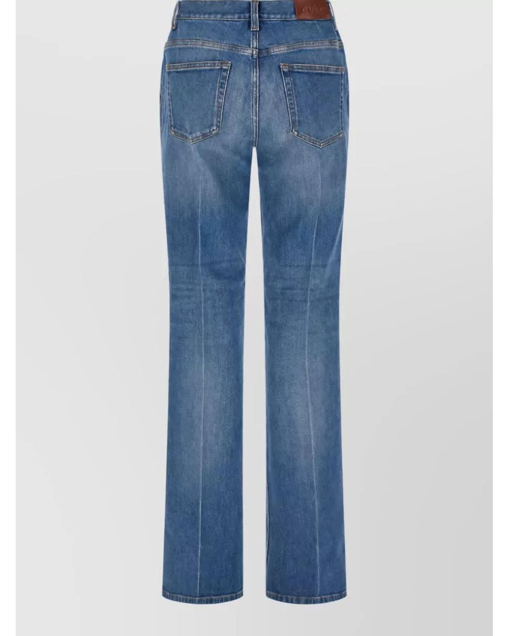 Gucci Blue Denim Straight-Leg Trousers