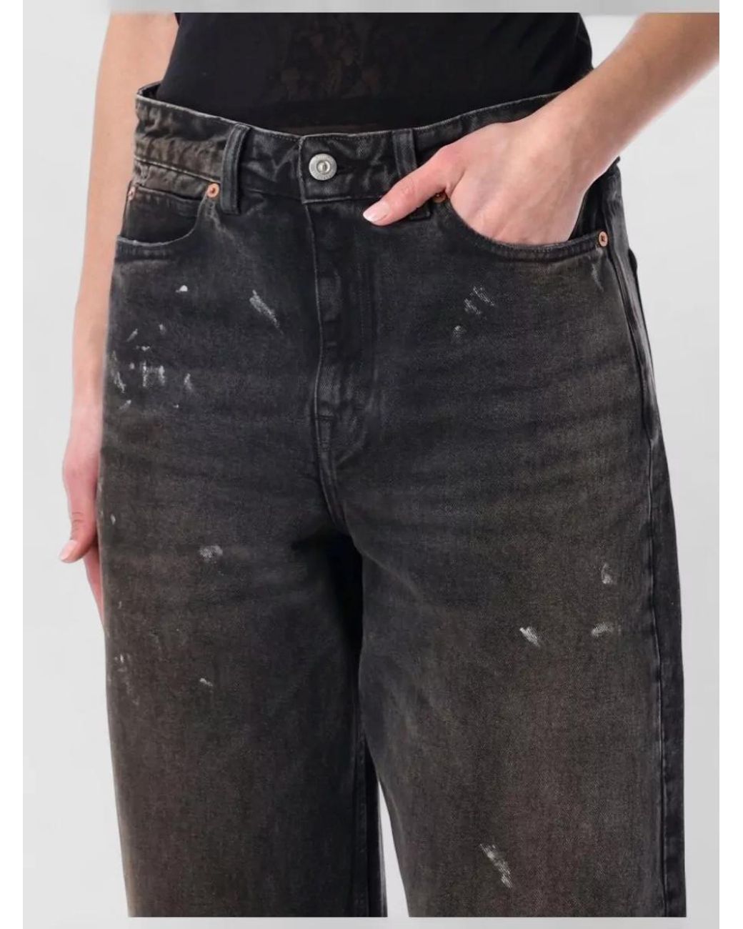 Our Legacy Black Denim High-Rise Wide-Leg Jeans