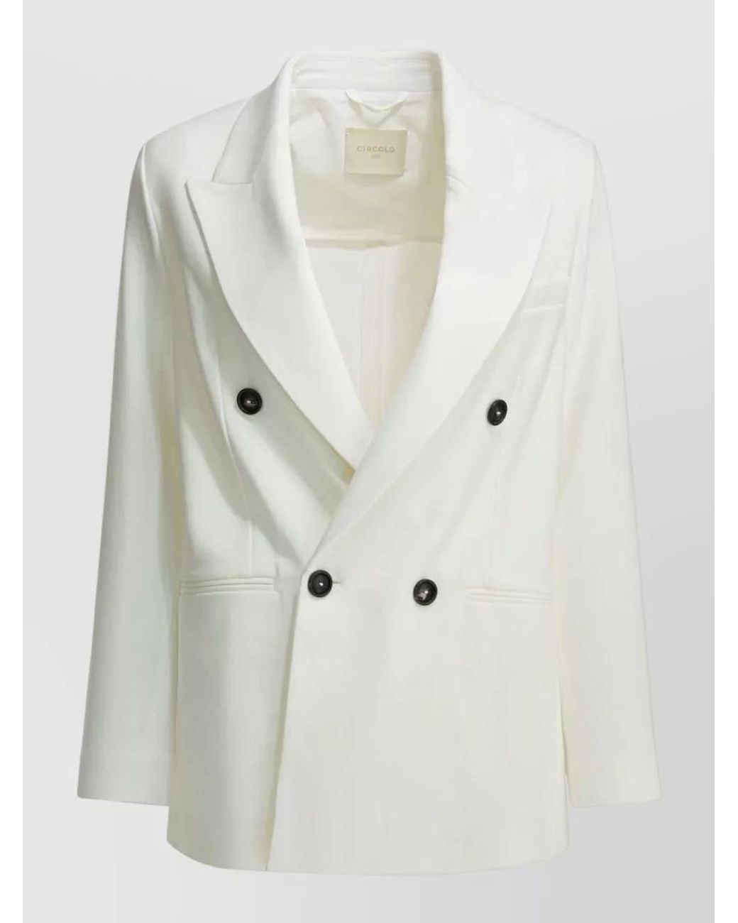 Circolo 1901 White Cotton Suit Jacket