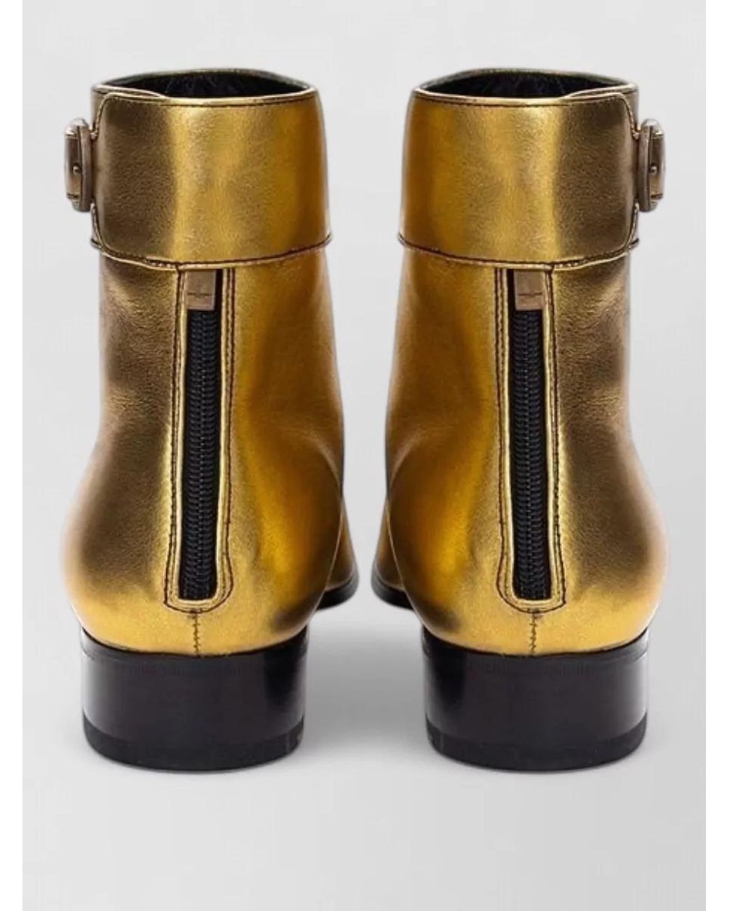 Saint Laurent Natural Leather Ankle Boots
