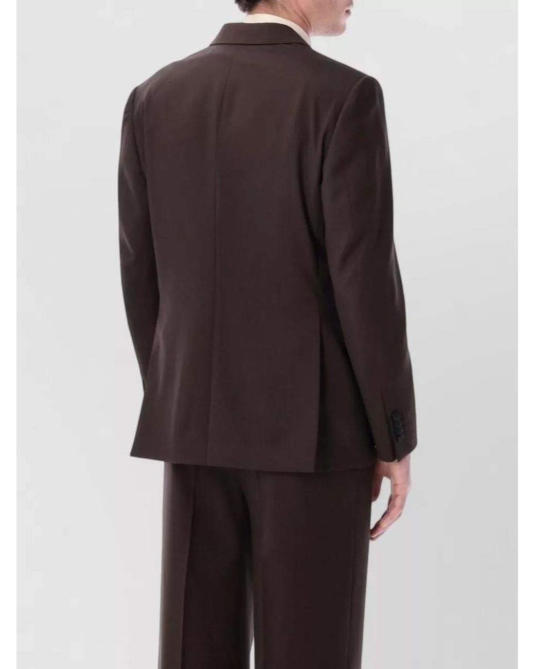 Lardini Gray Wool Double-Breasted Smoking Jacket for men