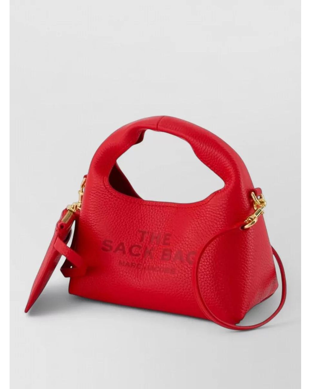 Marc Jacobs Red The Micro Sack Leather Crossbody Bag