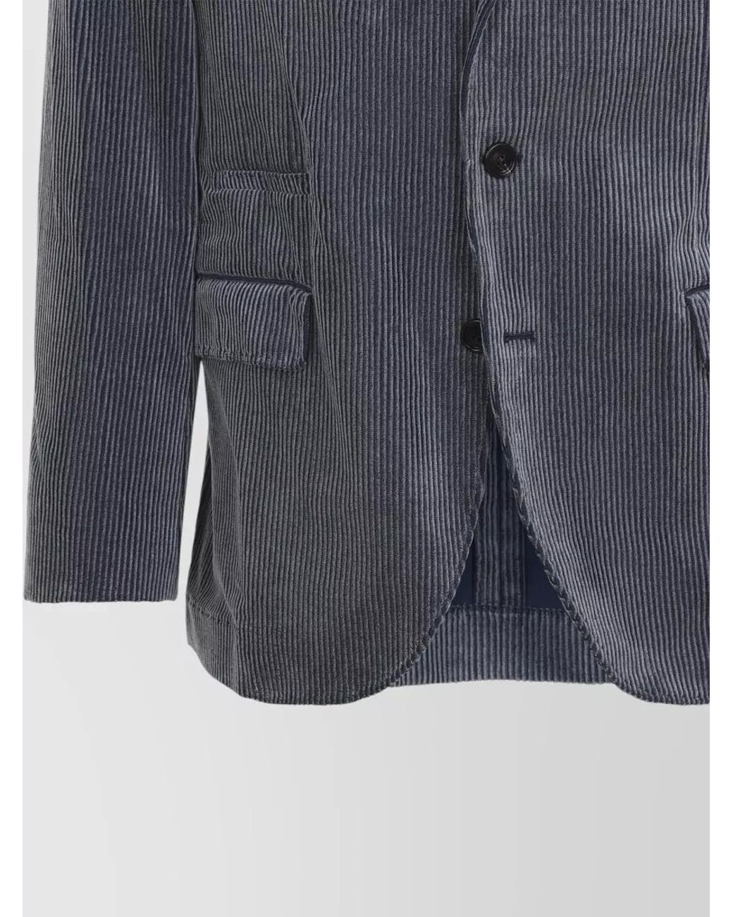Brunello Cucinelli Gray Corduroy Suit Jacket for men