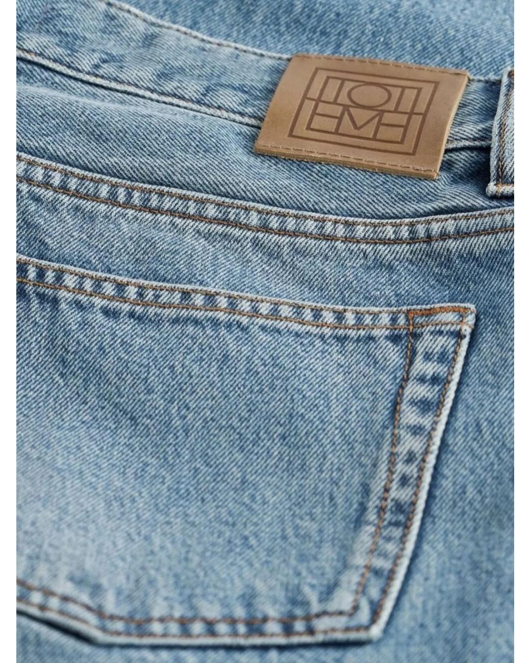 Totême  Blue Denim Straight-Leg Jeans