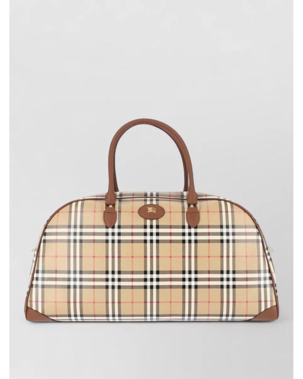 Burberry Metallic Cotton Check Travel Bag for men
