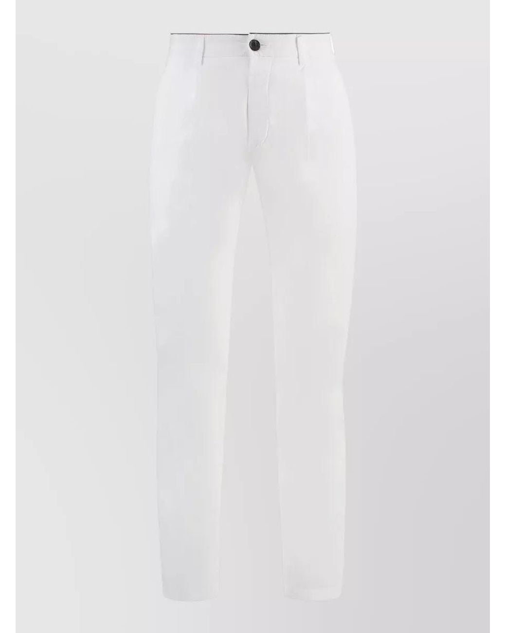 Department 5 White Cotton Straight-Leg Chino Trousers for men