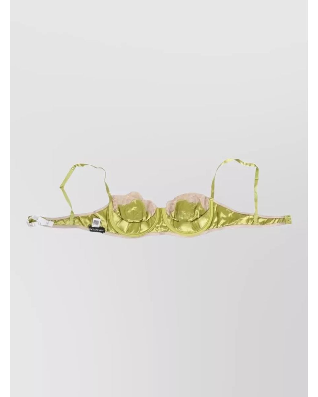 Dolce & Gabbana Metallic Silk Lace Padded Balconette Bra