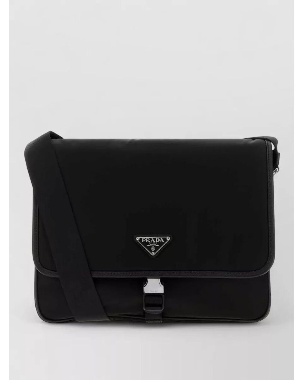 Prada Black Recycled Polyamide Shoulder Bag for men
