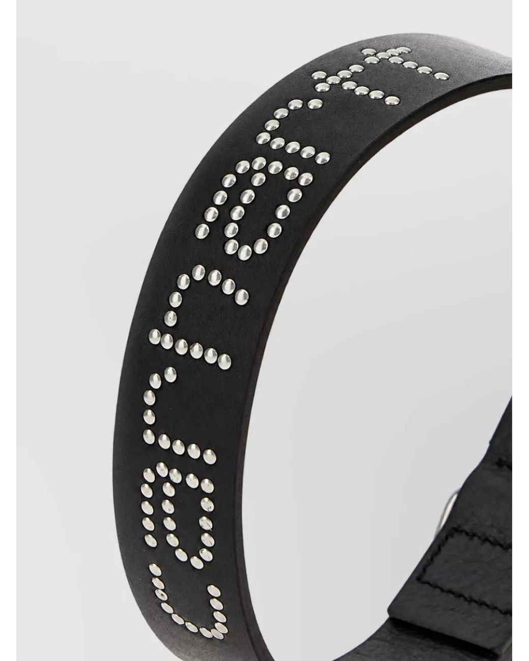 Carhartt White Leather Studded Dog Collar for men