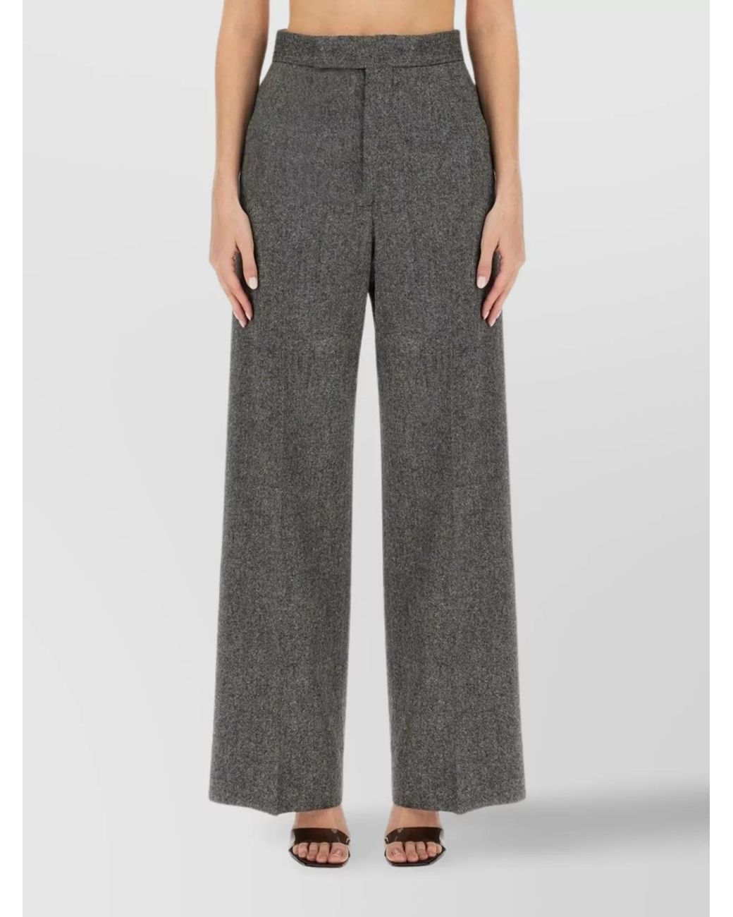 Vivienne Westwood Gray High-Rise Wide-Leg Trousers