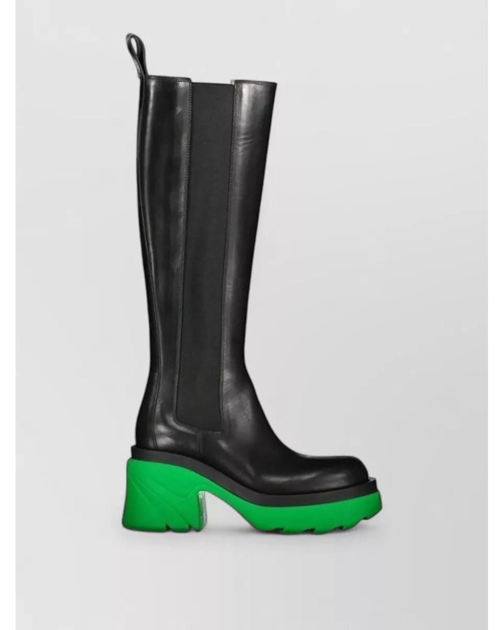 Bottega Veneta Green Leather Over The Knee Boots