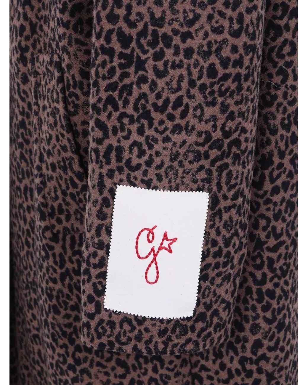 Golden Goose Deluxe Brand Multicolor Leopard Jacquard Wool Coat