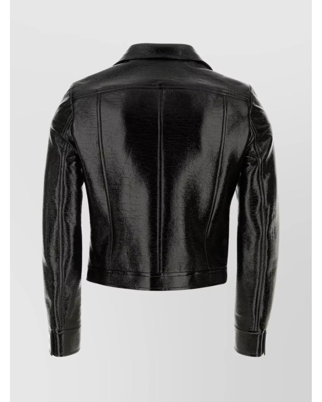 Courreges Black Faux Leather Jacket for men