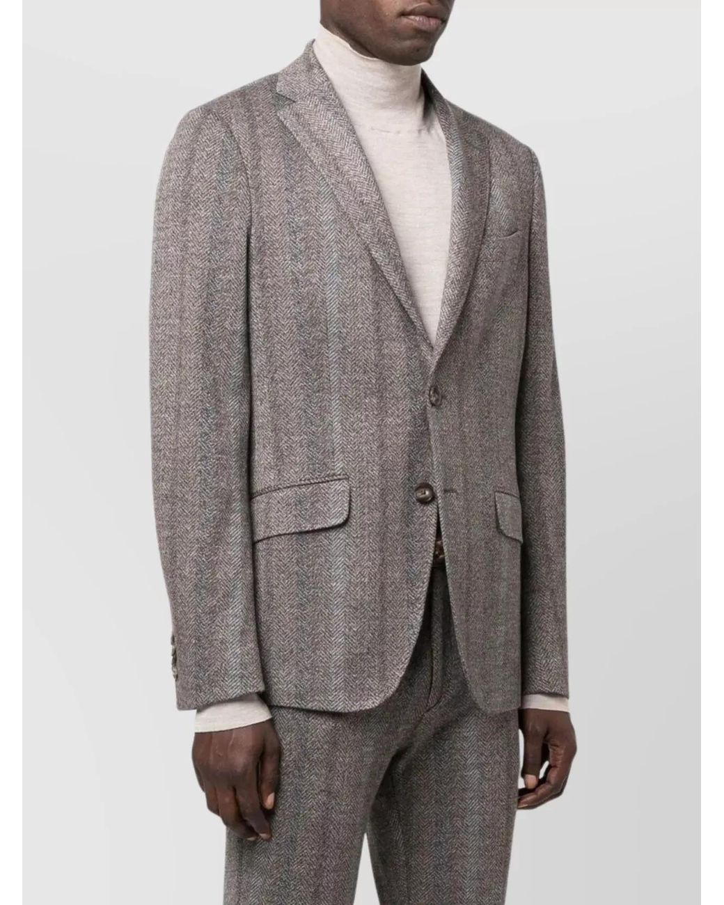 Etro Gray Regular-Fit Jersey Blazer for men