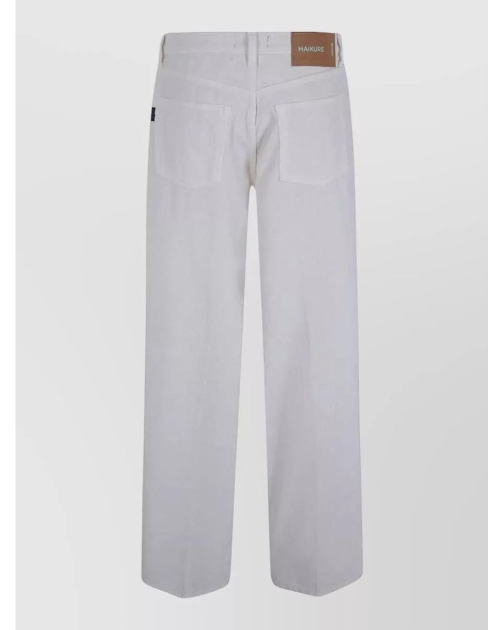 Haikure White Bethany Velvet Pier Wide-Leg Jeans
