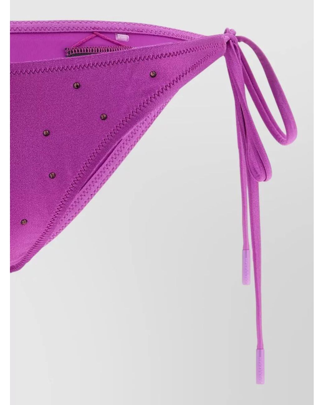Goldbergh Purple Crystal-Embellished Low-Rise Bikini Briefs