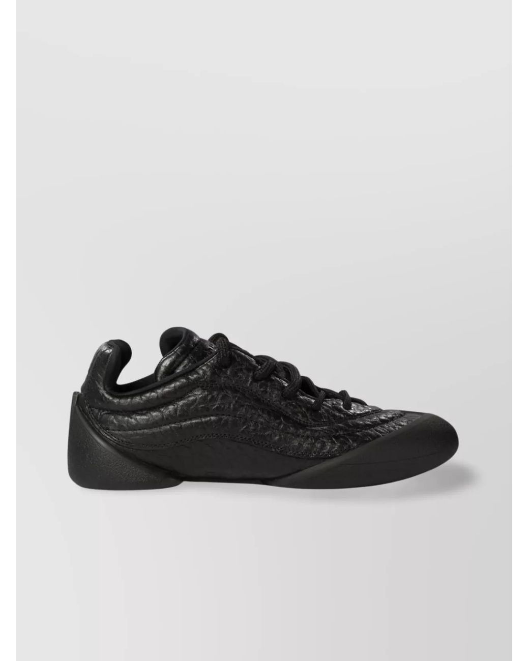 McQueen Black Leather Low-Top Sneakers