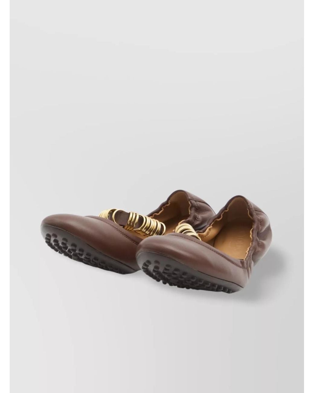 Tod's Brown Leather Ballet Flats