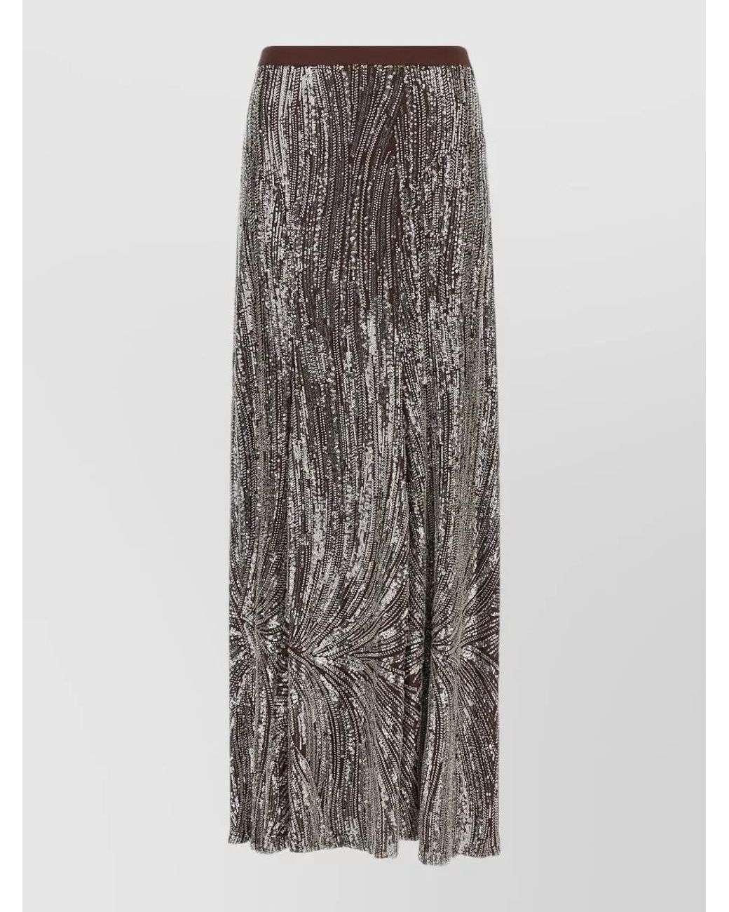 Rabanne Gray Embellished Maxi Skirt