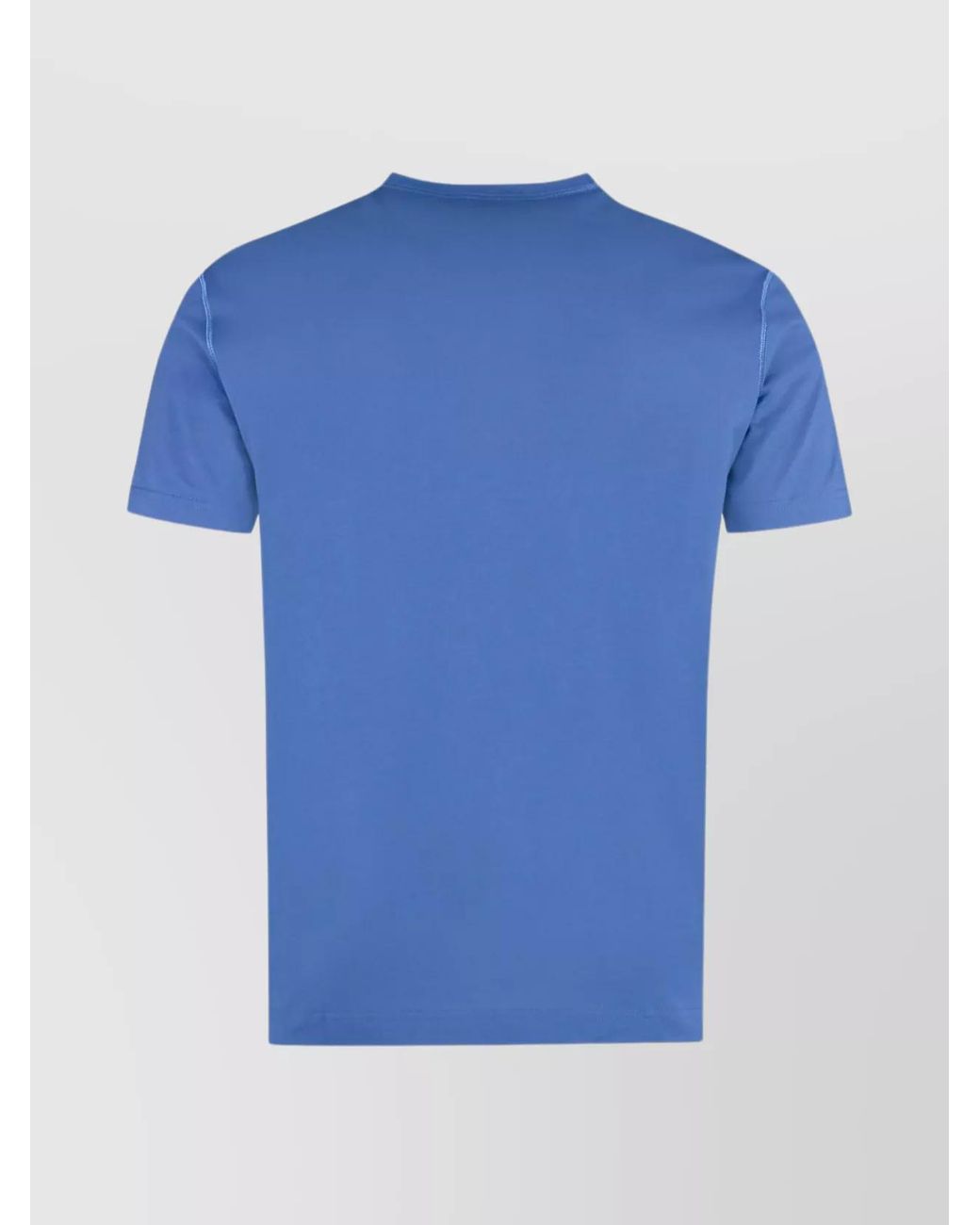 Dolce & Gabbana Blue Cotton Ribbed Crew-Neck T-Shirt for men