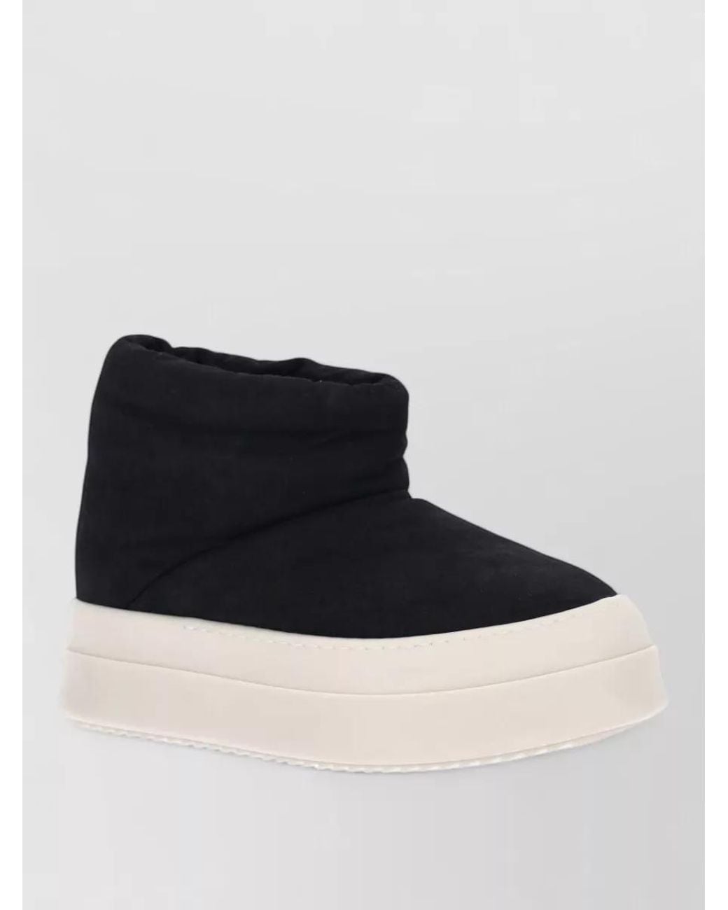 Rick Owens Black Leather Slip-On Sneakers