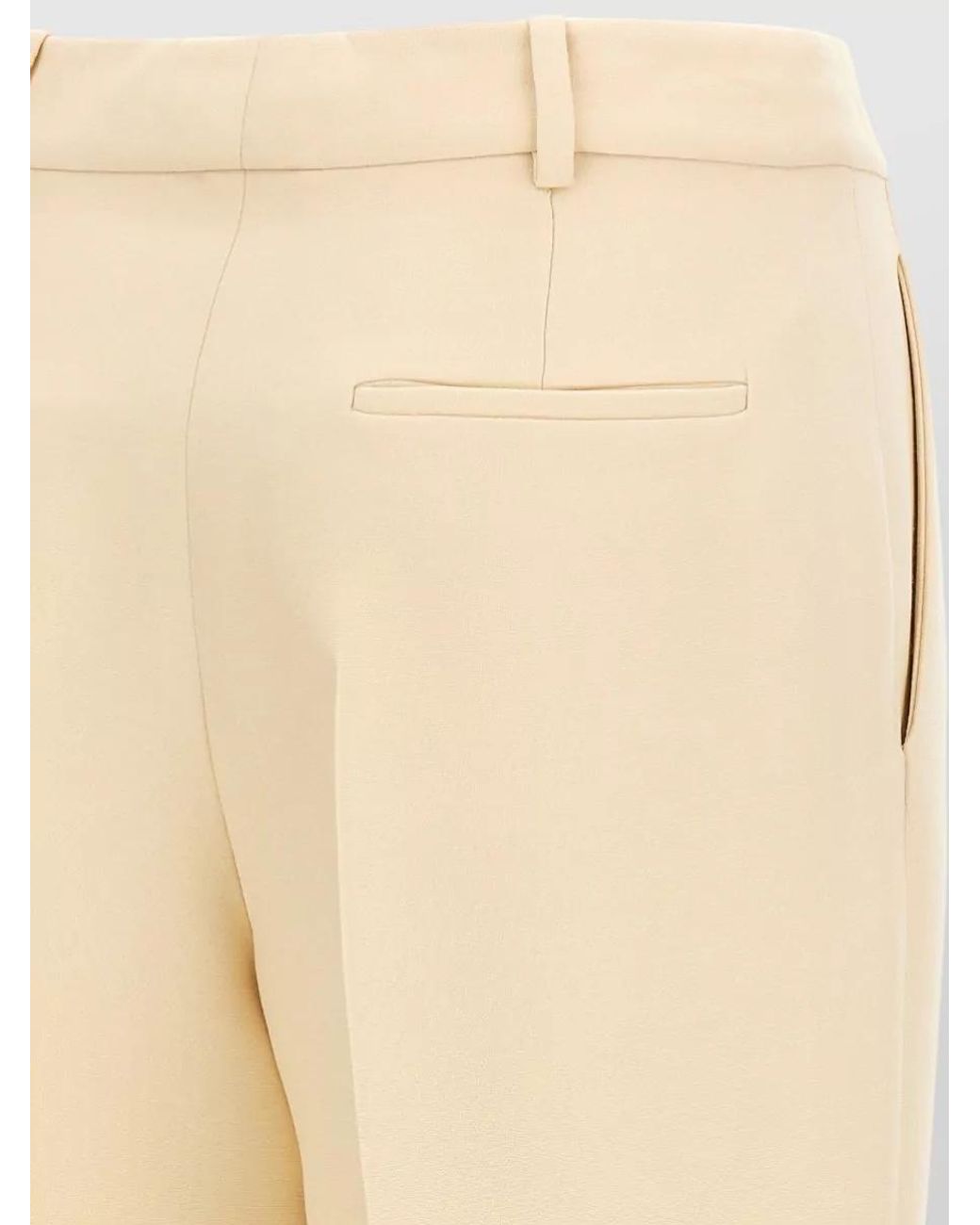 Fendi Natural Silk Tailored Trousers