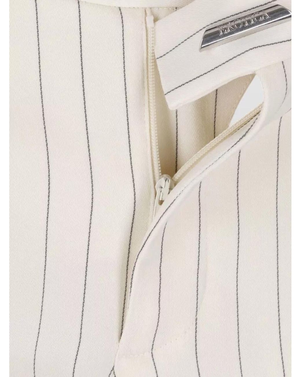 Dondup White Virgin Wool Straight-Leg Suit Trousers