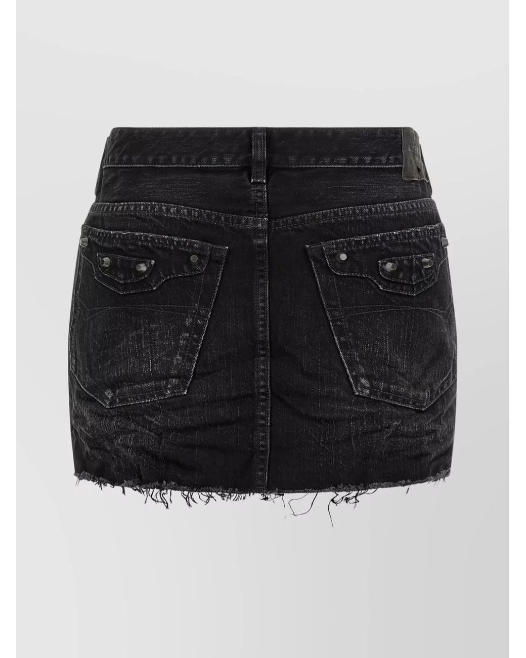 Balenciaga Black Denim Mid-Rise Mini Skirt