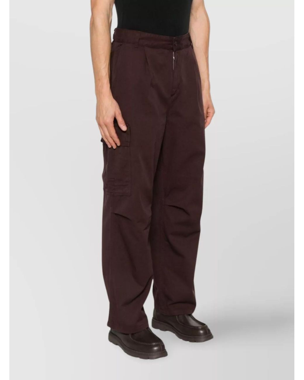 Carhartt Purple Organic Cotton Straight-Leg Cargo Trousers for men