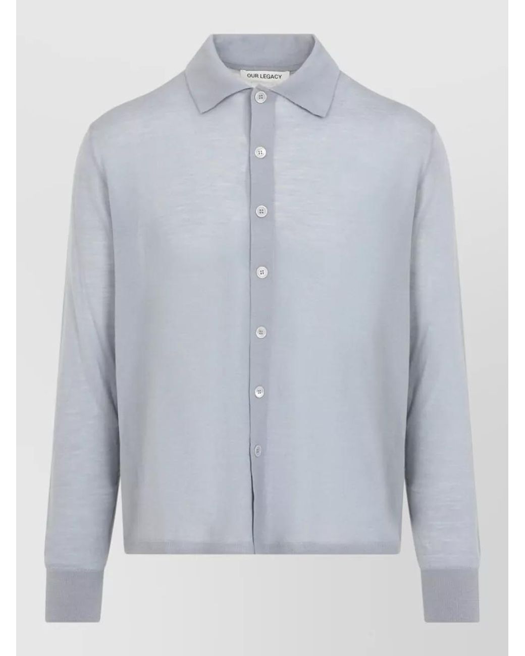 Our Legacy Blue Merino Wool Relaxed-Fit Cardigan for men