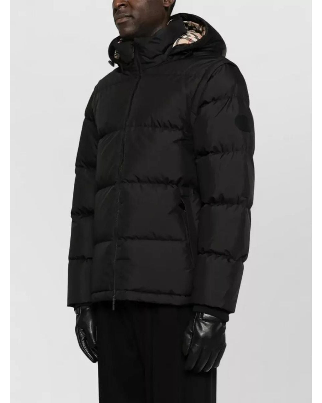 Burberry Black Hooded Down Puffer Jacket for men