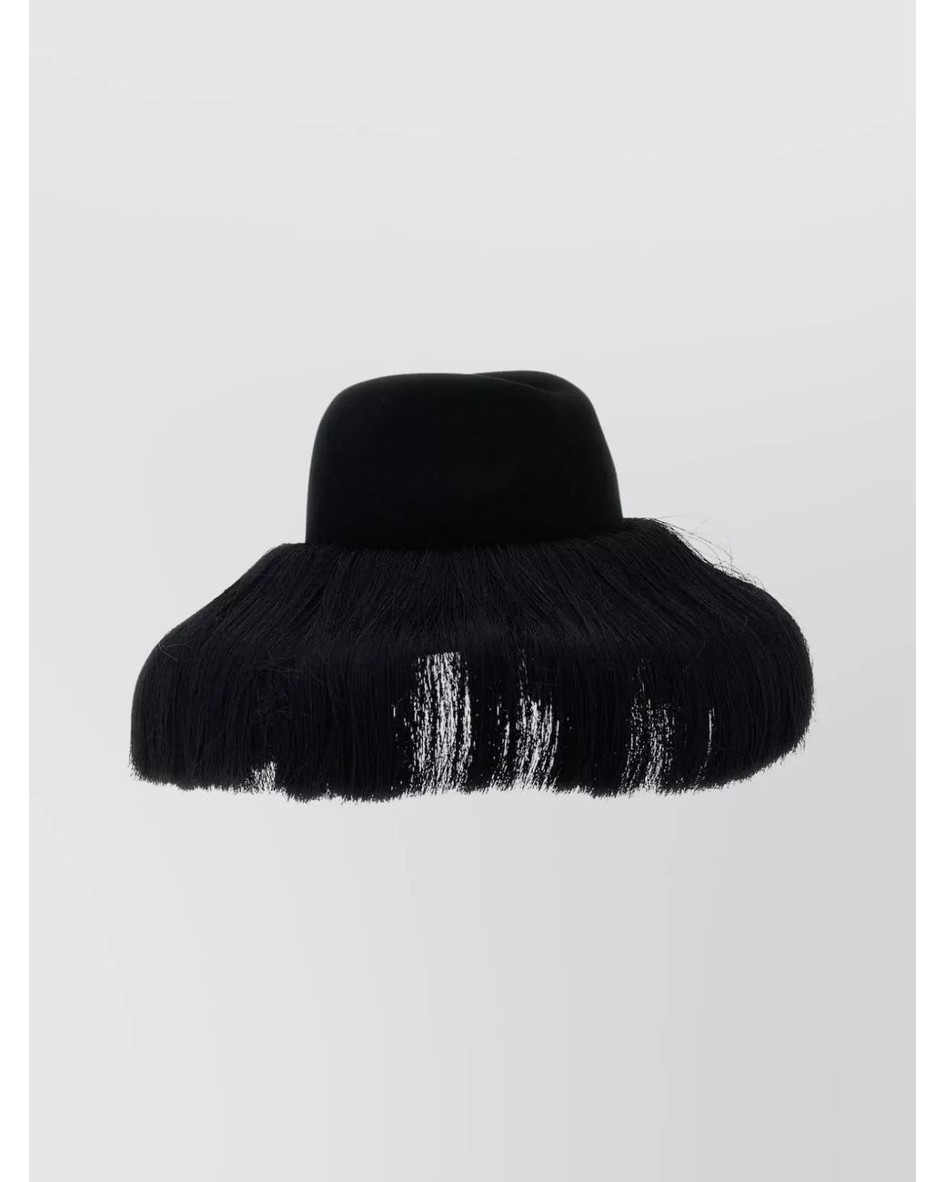 Comme des Garçons Black Wool Fedora Hat