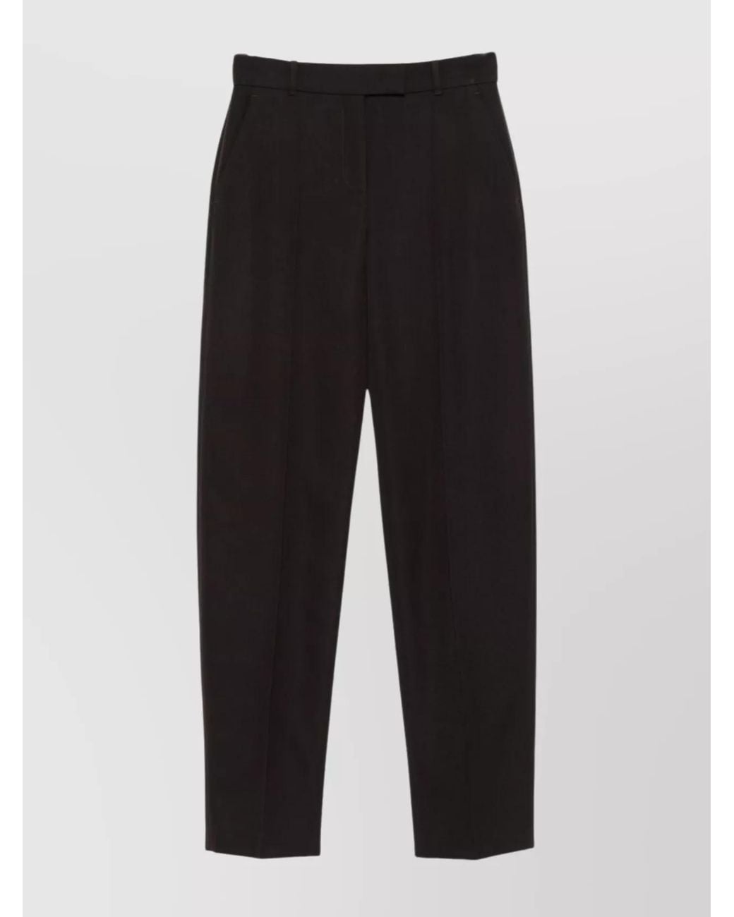 McQueen Black Wool Straight-Leg Tailored Trousers
