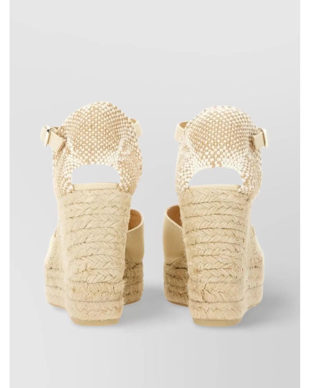 Castaner Natural Cotton Platform Espadrille Sandals