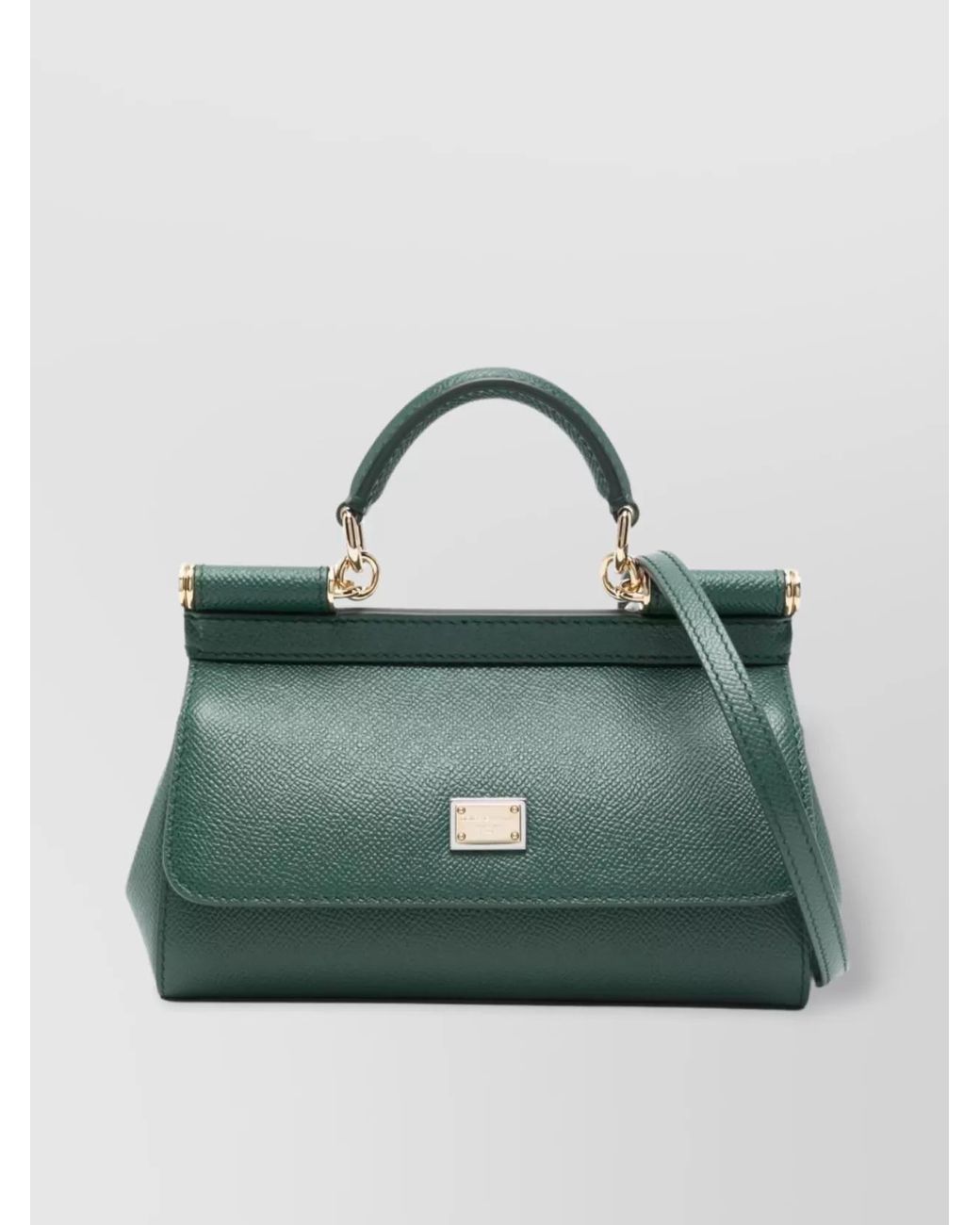 Dolce & Gabbana Green Mini Sicily Top Handle Bag