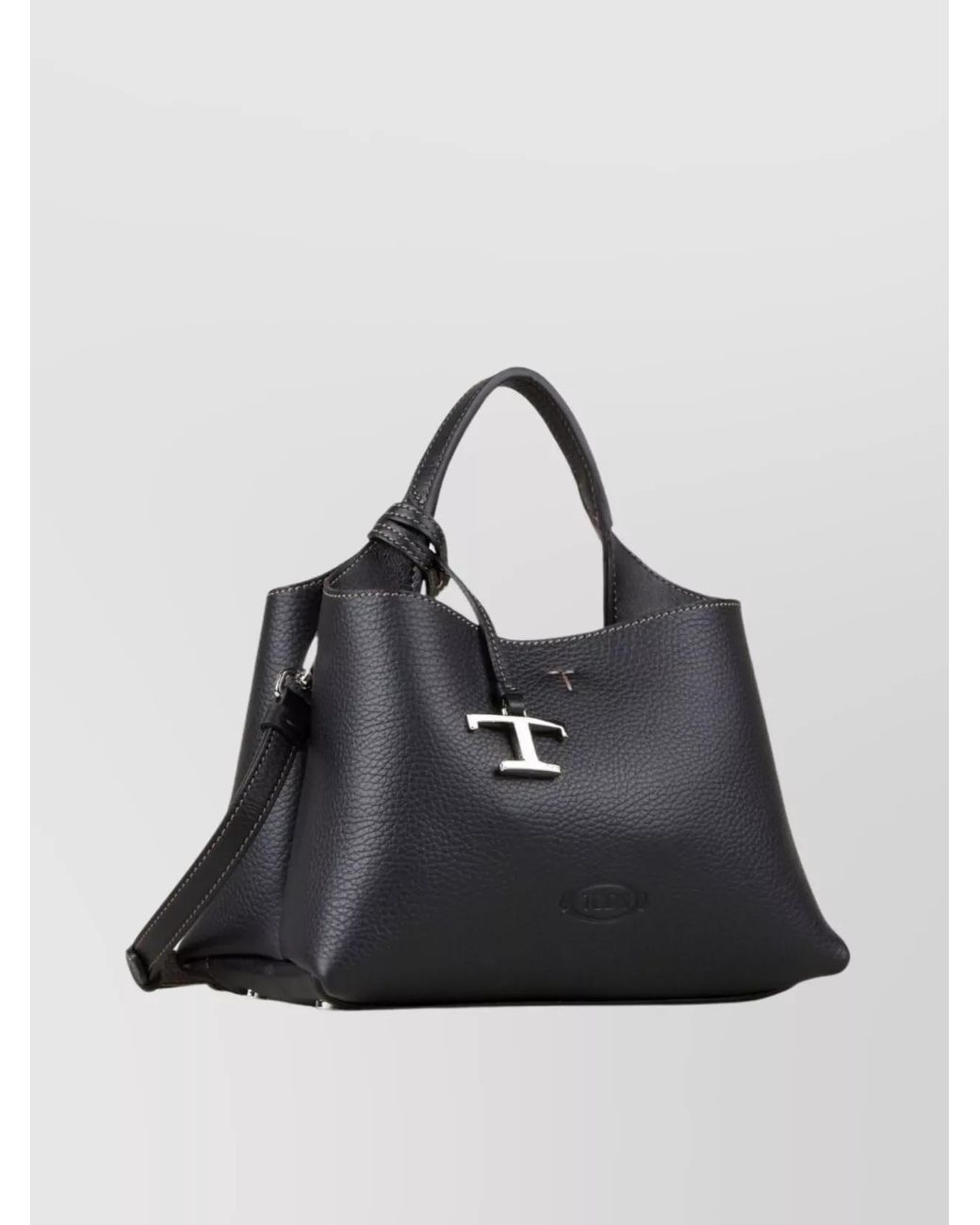 Tod's Black T Timeless Micro Leather Tote Bag