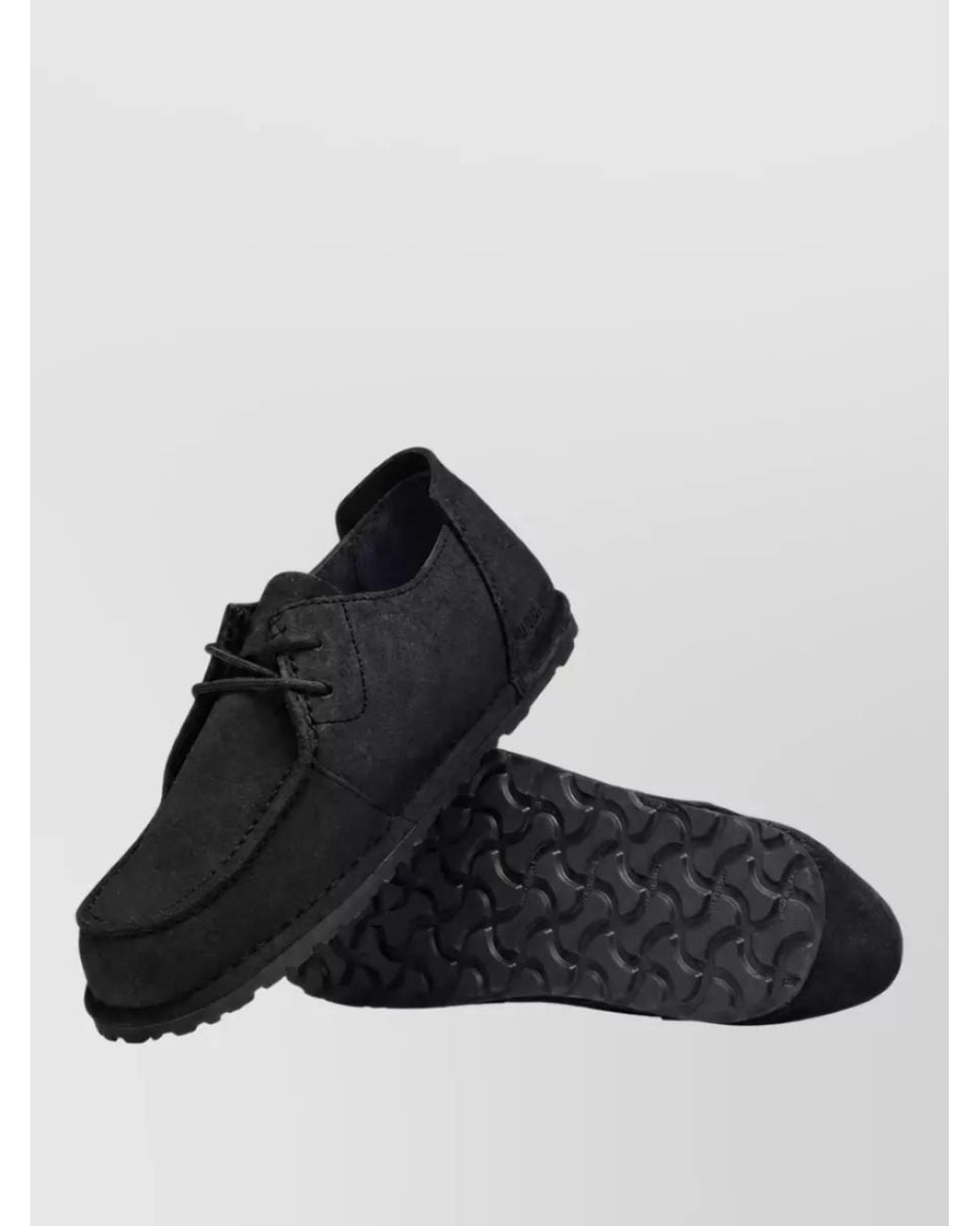 Birkenstock Black Suede Leather Lace-Up Sneakers