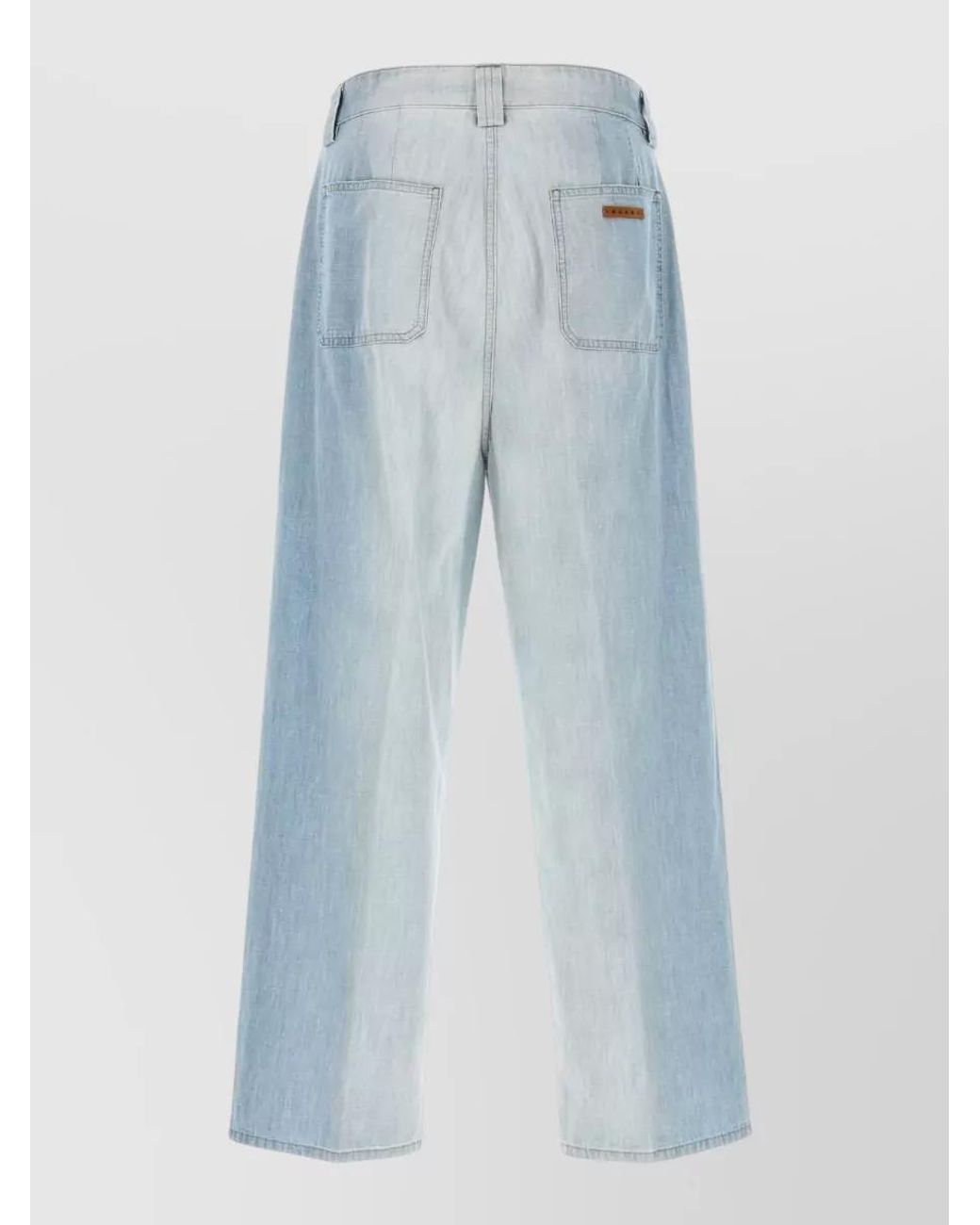 Marni Blue Chambray Straight-Leg Jeans for men