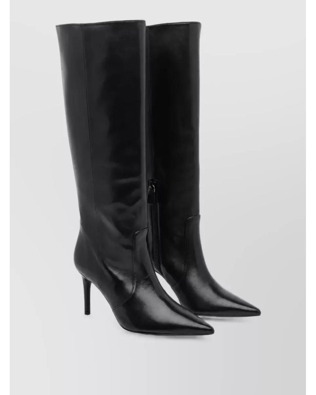 Stuart Weitzman Black Leather Knee-High Boots