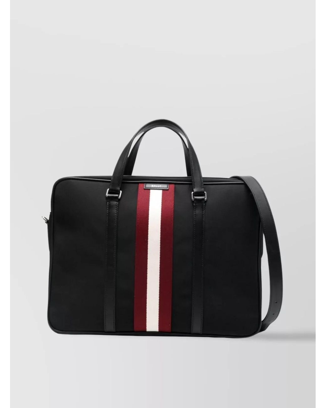 Bally Black Logo Appliqué Briefcase for men