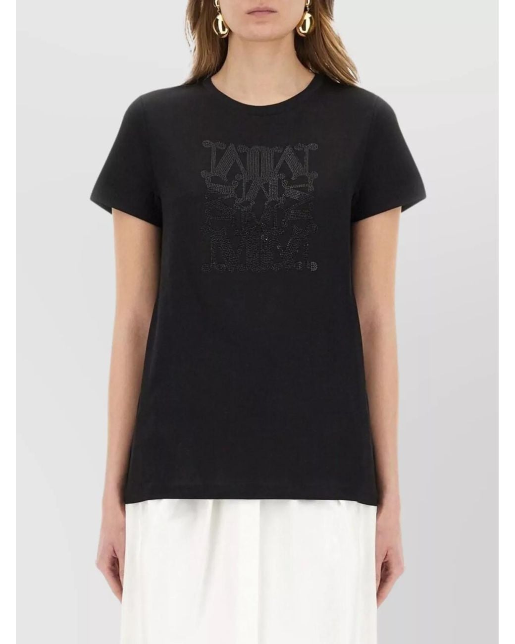 Max Mara White Cotton Regular-Fit T-Shirt