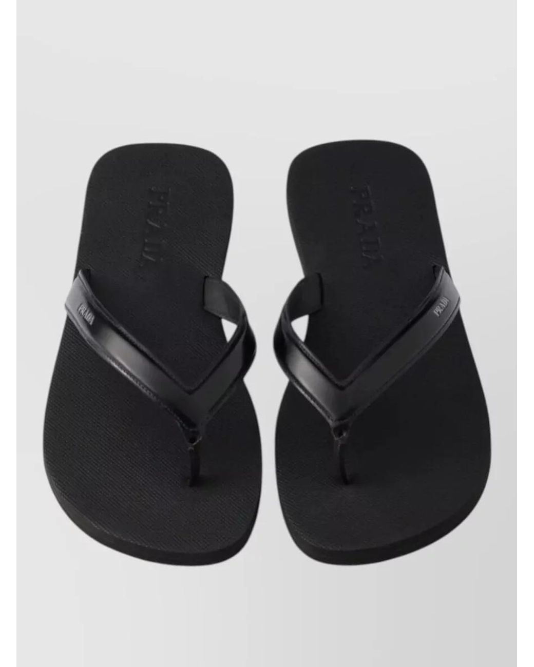 Prada White Leather Flip-Flops for men