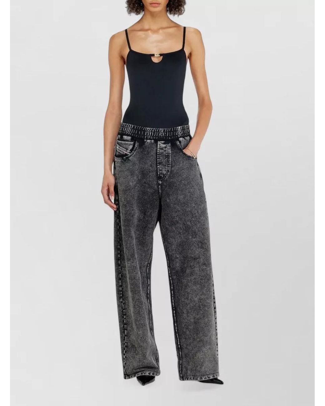 DIESEL Blue Cutout Bodysuit