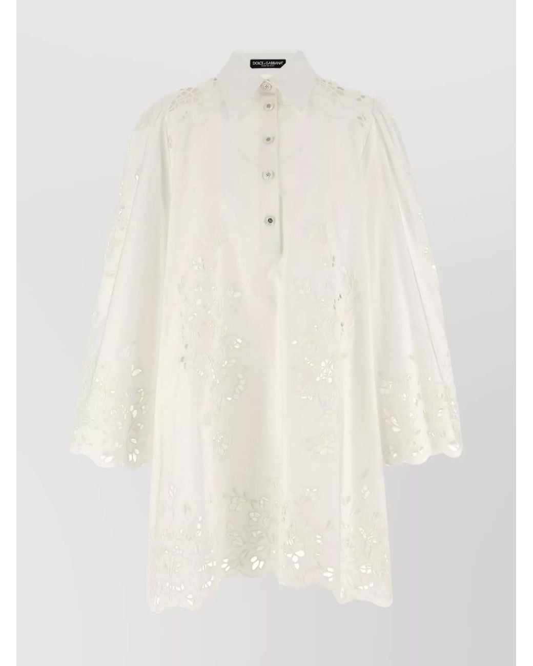 Dolce & Gabbana White Cotton Mini Dress