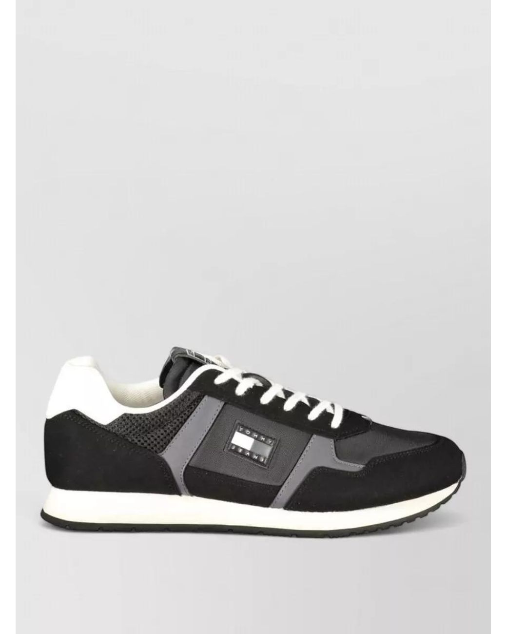 Tommy Hilfiger Black Color Block Low-Top Sneakers for men