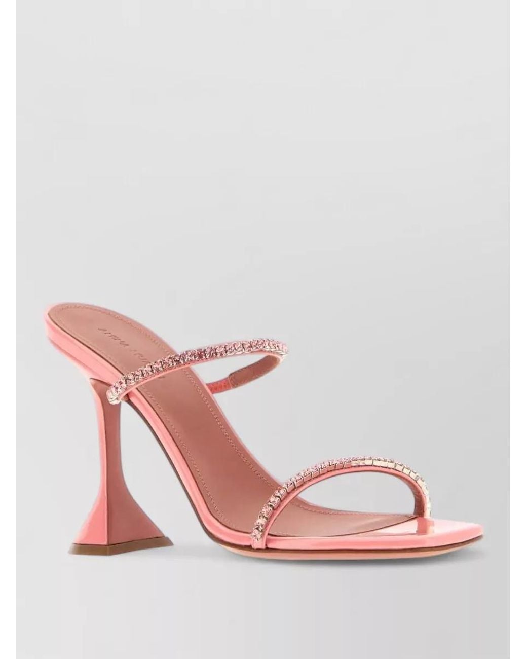 AMINA MUADDI Pink Leather Mules