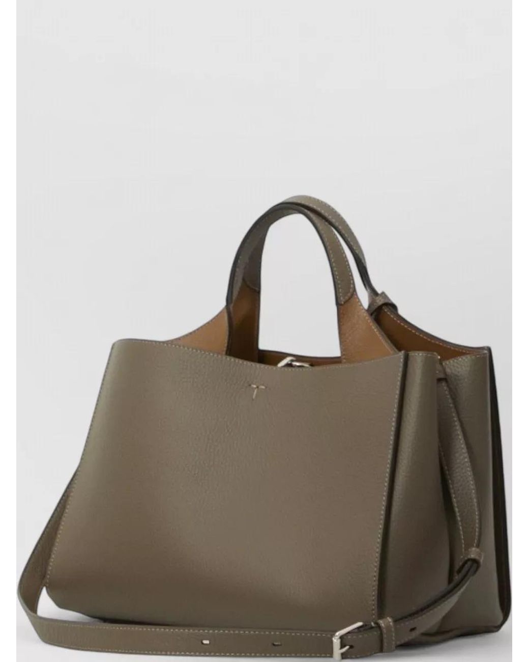 Tod's Brown T Timeless Small Leather Shoulder Bag
