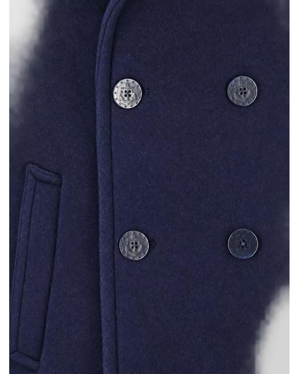 Polo Ralph Lauren Blue Wool Peacoat for men