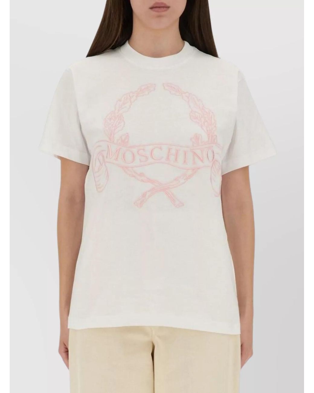 Moschino White Cotton Regular-Fit T-Shirt