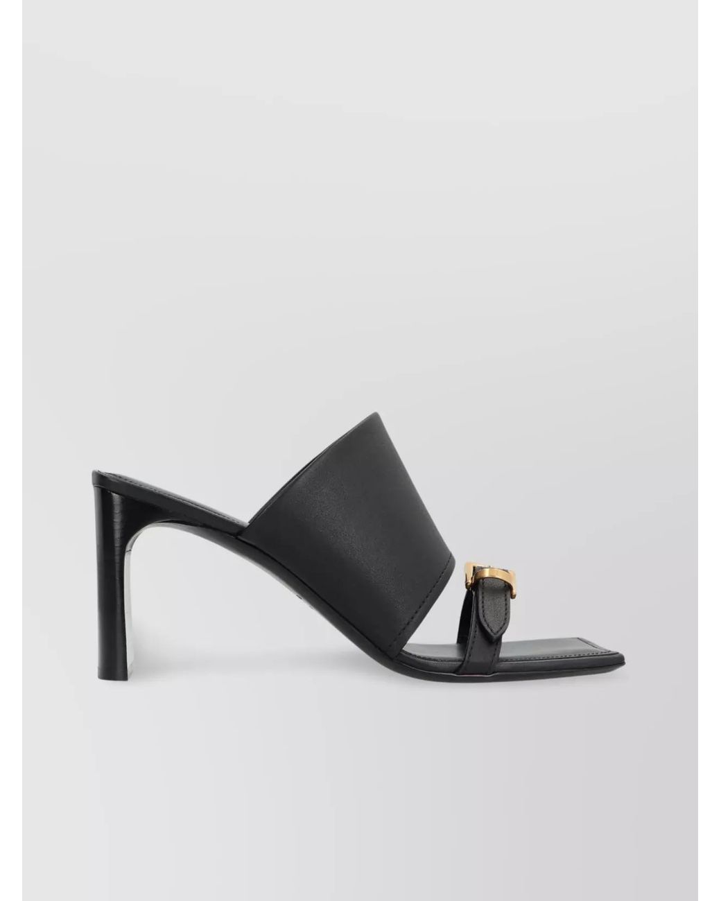 Balenciaga Black Air Square Toe Leather Mules